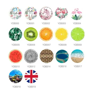 Película de Sarga de Simulación 3D Autoadhesivo Circular para Azulejos Adhesivo Decorativo de Pared y Suelo