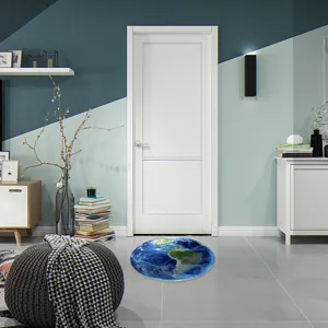 Adhesivo de suelo redondo con motivo de Tierra 3D, perfecto para decoración del hogar.