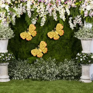 3D hollow butterfly wall stickers pearl layered decorative stickers for wedding home decor