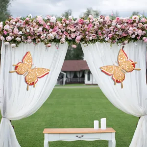 3d hollow butterfly wall stickers pearlescent paper wedding party decorative wall decor