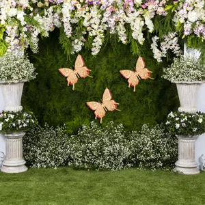 3D hollow butterfly wall stickers for wedding party and holiday room decor details.