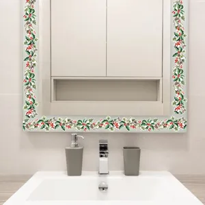 Christmas vine wall sticker holiday mirror border decor DIY sticker for home decor 1pc