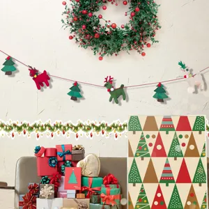 Christmas 3D vine wall sticker DIY holiday home decor living room bedroom wall art decal.