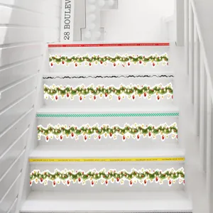 Christmas 3D garland wall stickers festive vine stair border DIY home decor decals