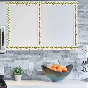 Christmas 3D vine wall sticker detail showing decorative garland application on kitchen cabinet surface.