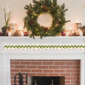 Christmas vine wall sticker border DIY 3D garland home decor for living room bedroom