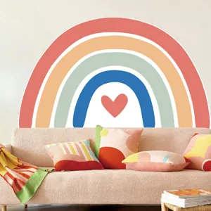 Boho rainbow wall sticker large size peel and stick bedroom living room home decor decal