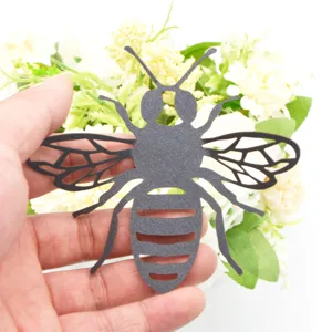 3d hollow bee wall sticker simulation insects wedding party home decor black decorative pieces