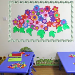 3D vine flower wall sticker DIY peel and stick border for living room bedroom classroom decor