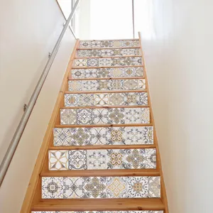 Waterproof stair tile stickers 3D removable wall stickers decorative riser decals for home stairs decoration