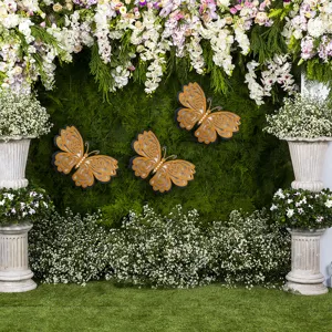 3D pearl hollow butterfly wall stickers, multi-layer wedding party decorative wall decals.