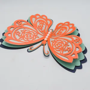3D layered hollow paper butterfly wall sticker home wedding party decorative decal