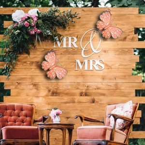 3D hollow butterfly wall stickers wedding party decor home decoration decals