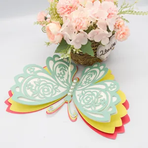 3D multi-layer hollow butterfly wall sticker wedding party home decor paper craft butterfly