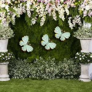 3D hollow butterfly wall stickers details, pearl butterfly decor for wedding party home.