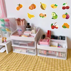 Cute waterproof fruit stickers for phone cases stationery and daily decoration items.