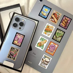 Hand-drawn dessert cartoon stickers set for phone case and laptop decoration waterproof
