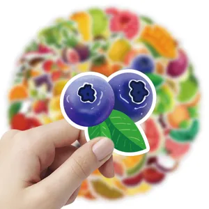 Waterproof cute fruit stickers aesthetic decal pack for phone case water bottle 60pcs