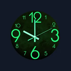 Luminous wall clock 3d acrylic glowing numbers silent night light bedroom living room decor