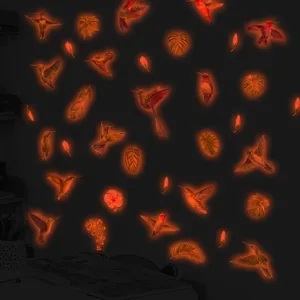Adesivi da parete colibrì luminosi decalcomanie fluorescenti che si illuminano al buio stanza