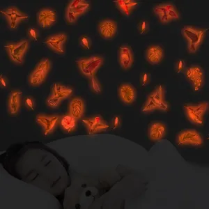 Adesivi murali colibrì luminosi e decalcomanie fluorescenti per la cameretta