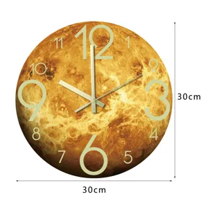 Venus pattern luminous wall clock 30cm silent acrylic round clock for home decor living room