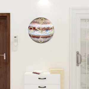 Jupiter Luminous Wall Clock 3D Acrylic Silent Modern Design For Living Room And Bedroom Decor
