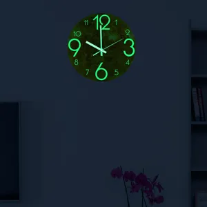 Reloj de Pared Luminoso Sol 3D Acrílico Silencioso para Dormitorio Sala de Estar