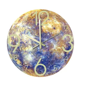 Acryl Leuchtende Wanduhr Leise Universum Planet Design Modern Minimalistisch Hängeduhr Für Wohnzimmer Schlafzimmer