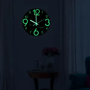 Lichtgevende wandklok modern design acryl stille klok voor woonkamer slaapkamer
