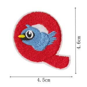Creative animal English letter embroidered patch for clothing and luggage decoration