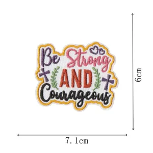 Bible verse embroidered patch iron on badge appliques for clothing hats bags decoration item