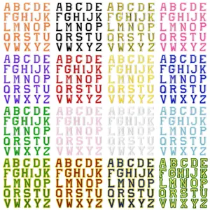 Écussons Brodés Chenille Lettres Anglaises Colorées Thermocollants Réparation de Vêtements DIY Écussons Alphabet Décoratifs