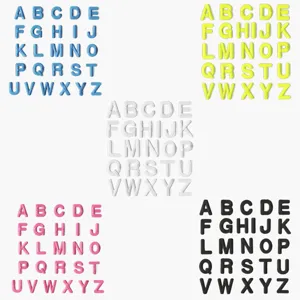 A To Z English Alphabet Embroidered Patches Iron On Letter Patches For Clothing DIY Repair Decorative Accessories