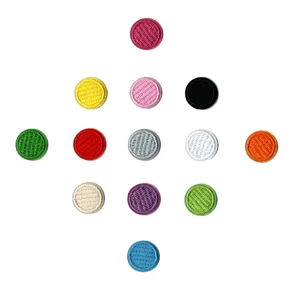 Round Computer Embroidered Patch Embroidery Thread Cloth Badge Applique For Clothes Repair DIY Decoration