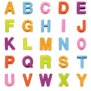 Multicolor Computer Embroidered Letter Patch Alphabet Number Sew On Patches For Clothing DIY Decor