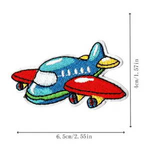 Cute cartoon airplane embroidered patch clothing accessory decorative patch applique