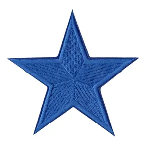 Blue star embroidery patch iron on clothes decorative repair patch clothing accessory