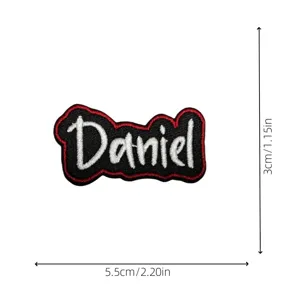 Besticktes Namens-Aufnäher Patch Daniel zum Aufbügeln für Kleidung Jacken DIY Deko-Accessoire.
