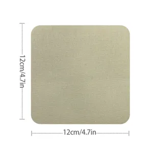 Quadratischer Canvas Stoffaufnäher mit abgerundeten Ecken für DIY Kleidung und Reparatur Zubehör.