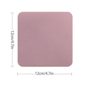 Quadratischer rosa Canvas Stoffflicken DIY zum Aufbuegeln Kleidung Reparatur Abzeichen