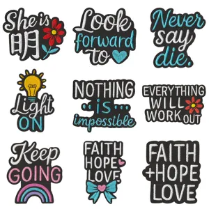 Parches Bordados Termoadhesivos Aplique Insignia Motivos Parches de Letras para Ropa Chaquetas Sombreros Bolsos Decoración DIY