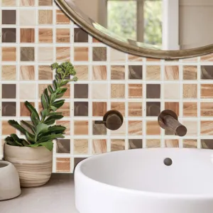 Waterproof mosaic tile sticker for bathroom kitchen wall renovation self-adhesive paper