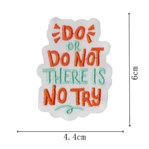 Inspirational Spruch bestickter Aufnäher DIY Kleidung dekoratives Abzeichen Applikation