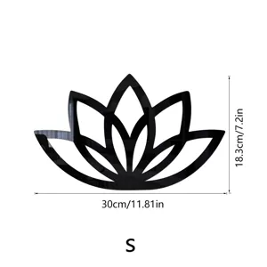 3D acrylic lotus flower mirror wall sticker size S 30x18.3cm elegant home decor living room