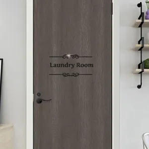 Ακριλικό αυτοκόλλητο τοίχου Laundry Room αδιάβροχο αυτοκόλλητο για πόρτα σπιτιού 1 τεμ