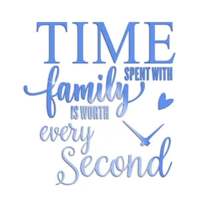 Acrylic mirror wall sticker with family quote, waterproof self-adhesive home decor.