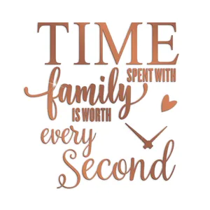 Acrylic mirror wall sticker family quote DIY art decoration for modern home decor