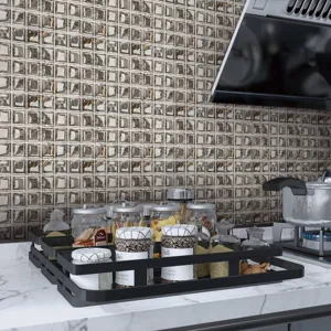 3D mosaic tile stickers DIY waterproof self-adhesive wall paper for kitchen backsplash decor