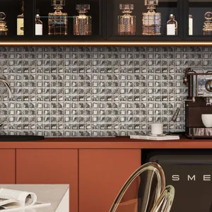 3D mosaic tile stickers self adhesive waterproof wall paper for kitchen backsplash home decor